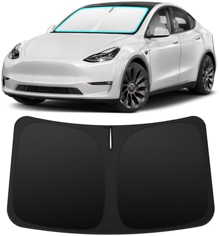 INSAUTO Custom Fit Windshield Sun Shade for Tesla Model Y Model 3 2016-2026 by INSAUTO