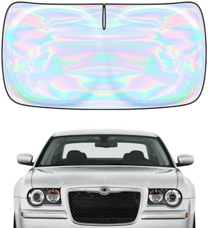 Windshield Sun Shade for Chrysler 300 2005-2010 - 4 Layers Sunshade Compatible with Chrysler 300 Foldable Front Window Sunshade Sun Visor Protector Block UV Rays Keep Your Car Cooler Car Accessories by Unknown