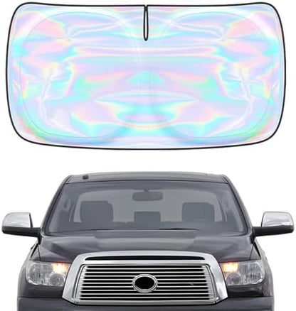 Windshield Sun Shade for Toyota Tundra 2007-2021 - 4 Layers Sunshade Compatible with Toyota Tundra Foldable Front Window Sunshade Sun Visor Protector Block UV Rays Keep Your Car Cooler Car Accessories by Unknown