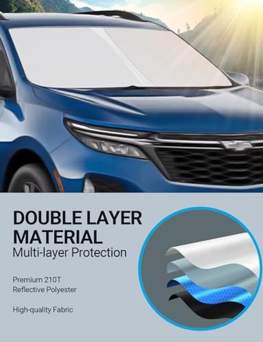 Proadsy Custom Fit Car Windshield Sun Shade for 2018-2025 Chevrolet Equinox - Image 5