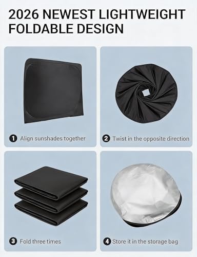 Proadsy Custom Fit Car Windshield Sun Shade for 2018-2024 Volkswagen Atlas - Image 7