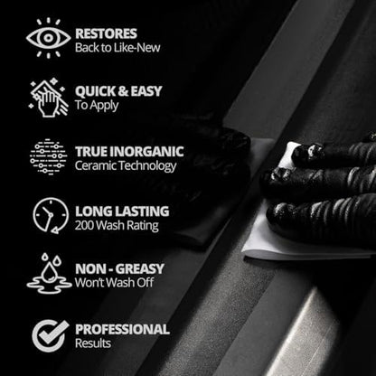 CERAKOTE® Ceramic Trim Coat Kit - Quick Plastic Trim Restorer - Ceramic Coating Guaranteed Restoration to Last Over 200 Washes – A Ceramic Coating, Not a Dressing - Image 2