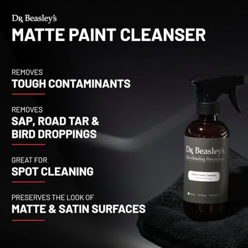 Dr. Beasley's Matte Paint Cleanser - Easily Removes Grease & Heavy Dirt, Droppings, Tree Sap from Autos. Safe On All Matte Surfaces, Preserves The Look for Satin & Glossy Paint, 32 oz - Image 2