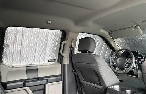 Front Side Sunshade (2PCS) Custom Fit for 2017-2022 Ford F-250 F-350 Truck - Image 5