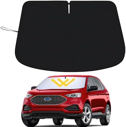 PIMCAR Windshield Sun Shade for 2015-2025 2026 Ford Edge SUV, Premium 310T Reflective Polyester, Foldable Heat Blocker-Beat Summer Heat & Keep Interior Cool by PIMCAR