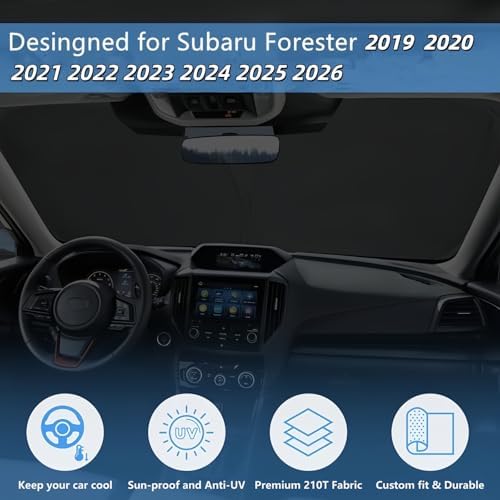 Windshield Sun Shade Car Sunshade Accessories Fit Subaru Forester 2026-2019 - Image 5