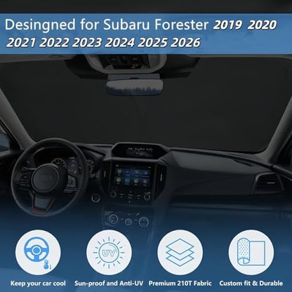 Windshield Sun Shade Car Sunshade Accessories Fit Subaru Forester 2026-2019 - Image 5