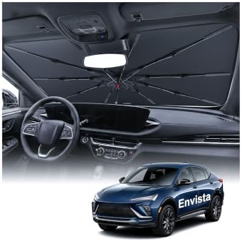 2026 Upgraded Windshield Sun Shade Umbrella for Buick Envista [Precision Custom Fit, Superior UV & Heat Block] Cooling Tech Fabric, Durable Foldable with Storage Bag, Fits 2024-2026 by Unknown