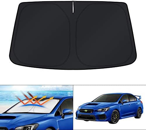 KUST Windshield Sun Shade for 2017-2023 Subaru Impreza WRX Sedan Impreza WRX Hatchback WRX STI Accessories Custom Fit Window Shade Sun Visor Protector Foldable Blocks UV Rays by KUST