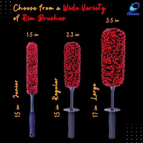 Large Microfiber Wheel Brush for SUVs, RVs & Trucks | Soft Non-Metallic Rim Cleaner Brush with Premium Microfiber Wool | Non-Metallic Wheel Cleaner Brush for Large Size Rim - Image 4