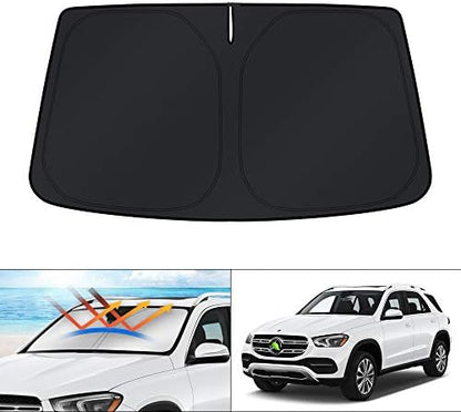 KUST Windshield Sunshade for 2012-2025 2026 Mercedes Benz GLE 350 450 Accessories 4-Layers Windshield Sun Shade Foldable Window Sun Visor Protector Blocks UV Rays Keep Your Car Cooler by KUST