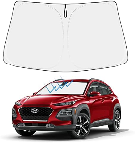 Proadsy Custom Fit 2018-2025 Hyundai Kona Windshield Sun Shade, Blocks Heat by Proadsy