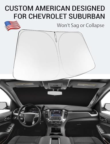 Proadsy Custom Fit Car Windshield Sun Shade for 2015-2020 Chevy Suburban - Image 2