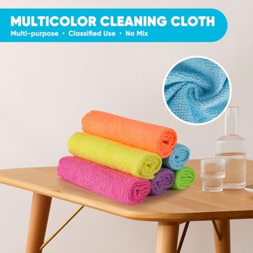 Orighty Microfiber Cleaning Cloth Bulk, 50 Pack Cleaning Rags 12x11 inch - Image 4