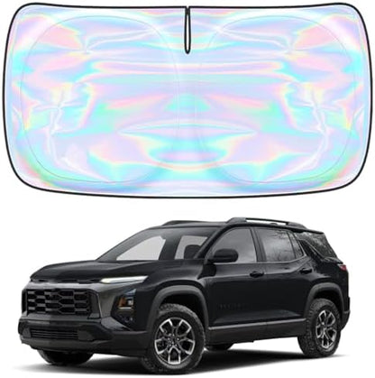for Chevrolet Equinox 2025 2026 Windshield Sun Shade - Custom Fit Chevrolet Equinox 4 Layers Sunshade Foldable Front Window Sunshade Sun Visor Protector Block UV Rays Keep Your Car Cooler by Unknown