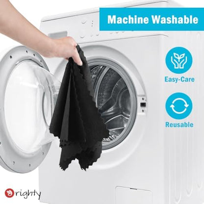 Orighty Microfiber Cleaning Cloth Bulk, 50 Pack Shop Towels 12x12 in, Black - Image 7