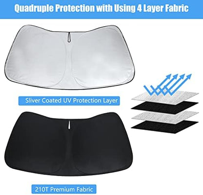 Windshield Sun Shade Car Sunshade Accessories Custom Fit 2026-2018 BMW X3 - Image 2