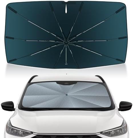 Autorder Windshield Sun Shade Umbrella for 2020-2025 2026 Ford Escape Accessories,Upgraded Ice Crystal Material,Easy Setup Umbrella Sunshade for Car Windshield,100% Sun Blocking by Autorder