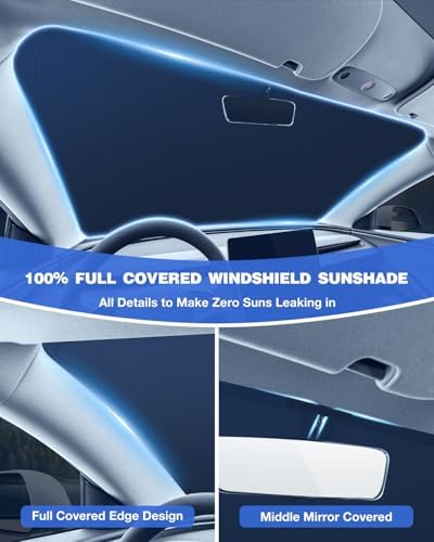 Custom Fit Windshield Sun Shade for Chevrolet Silverado & GMC Sierra 1500/2500/3500 (2019–2026), Edge-to-Edge No-Gap Fit, Blocks Heat & UV, Step Into a Cooler Truck - Image 5