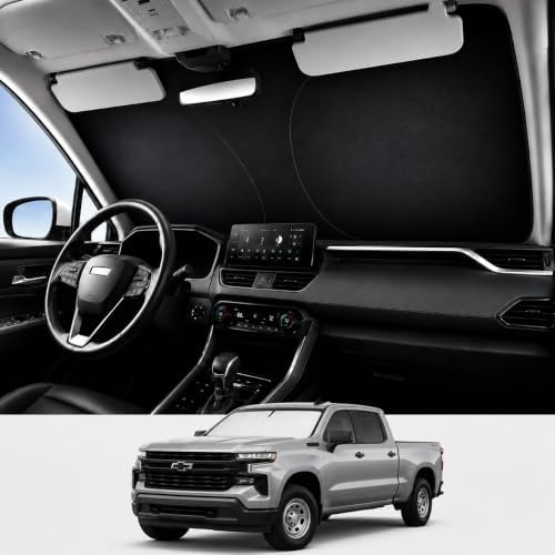 Proadsy Custom Fit Car Windshield Sun Shade for 2019-2025 Chevy Silverado by Proadsy