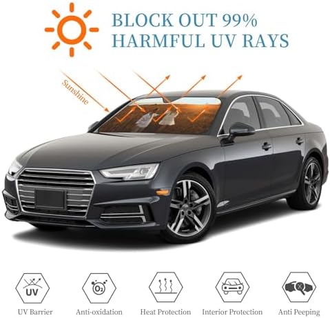 Custom Car Windshield Sunshade Personalized Sun Visor with 1-4 Photo Design Your Own Photo Logo Text Customized Windshield Sun Shade Fit for Most Car Vehicle Windscreens - Image 6