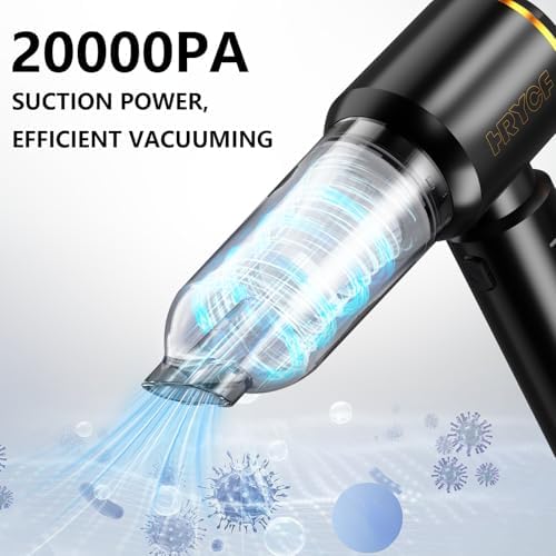 Cordless Car Vacuum Cleaner,20000Pa Powerful Suction Handheld Vacuum(Black) - Image 3