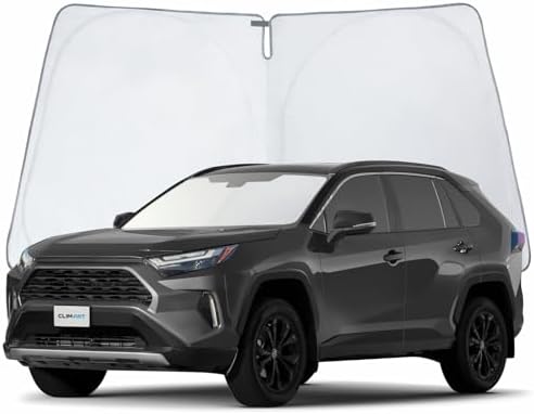CLIM ART Windshield Sun Shade for Toyota RAV4 2019-2025, Custom-Fit Foldable Car Sunshade, Vehicle Sun Protector, Front Auto Windshield Cover, Car Accessories - WS4008 by CLIMART
