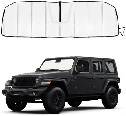 Windshield Sun Shade for Jeep Gladiator(JT) 2020-2026/Wrangler JL 2018-2026 by Fonowka