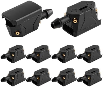 10 PCS Front Windshield Washer Nozzles, 4 Holes Car Windshield Washer Wiper Arm Sprayer, Auto Left Right Windshield Washer Squirter Nozzle Replacement, Universal Vehicle Accessories by Unknown
