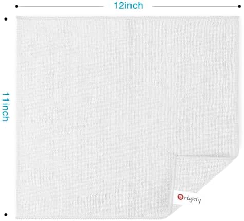 Orighty Microfiber Cleaning Cloth, Cleaning Rags, 12 Pack, 12x11 in, White - Image 5