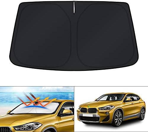 KUST Windshield Sun Shade for 2018-2023 BMW X2 F39 Accessories Custom Fit Sunshade Window Sun Visor Protector Foldable Blocks UV Rays Keep Your Car Cooler by KUST