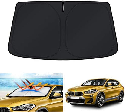 KUST Windshield Sun Shade for 2018-2023 BMW X2 F39 Accessories Custom Fit Sunshade Window Sun Visor Protector Foldable Blocks UV Rays Keep Your Car Cooler by KUST