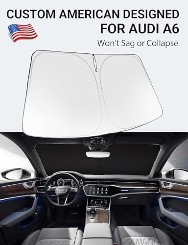 Proadsy Custom Fit 2019-2025 Audi A6 Windshield Sun Shade, Blocks Heat - Image 2