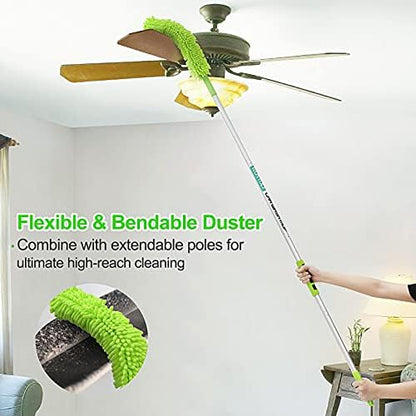 Wontolf 62'' Car Wash Brush With Long Handle - Chenille Microfiber Mop Mitt, Cleaning Kit, Windshield Window Squeegee, Duster, Microfiber Towels, Wheel Tire Brush for Cars, RV, Truck, Boat - Image 5