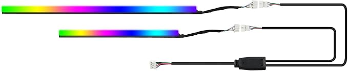 Dreamcolor Acrylic Interior Car Light Automotive Ambient Light Kits with APP Control 16 Million Color Fiber Optic Car LED Strip Light (2 PCS Wire Splitters) - Image 2