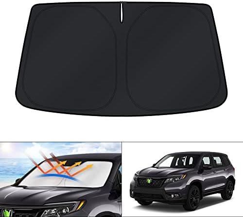 KUST Windshield Sun Shade for 2019-2024 2025 Honda Passport Sport Accessories,SUV,EX-L,Touring,Eliten Window Sunshade Sun Visor Protector Foldable Blocks UV Rays Keep Your Car Cooler by KUST