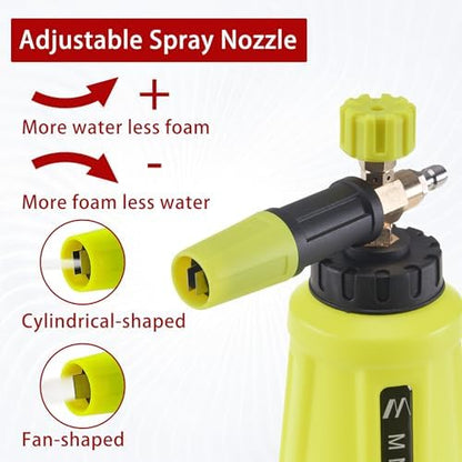 M MINGLE High Pressure Washer Gun Snow Foam Lance, 4000 PSI, 1 Liter - Image 3