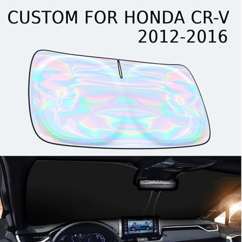 Windshield Sun Shade for Honda CR-V 2012 2013 2014 2015 2016-4 Layers Sunshade Compatible with Honda CR-V Foldable Front Window Sunshade Sun Visor Protector Block UV Rays Keep Your Car Cooler - Image 2