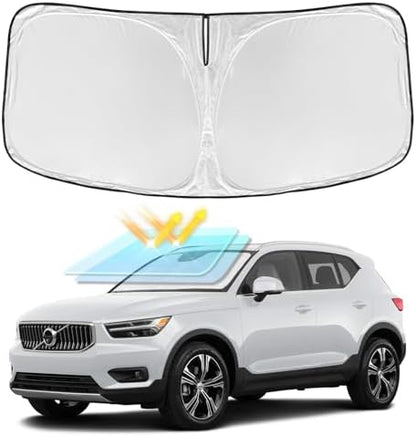 for Volvo XC40 2019-2025 2026 Windshield Sun Shade - 4 Layers Car Sunshade by ZOIBVCARSUNSHADE