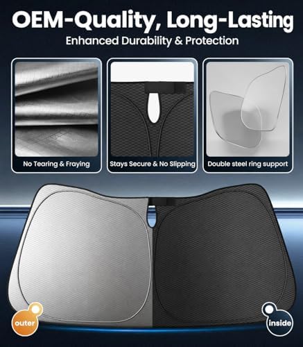 Zanch Custom Windshield Sun Shade for Kia Sportage 2023-2026, 7-Layer UV & Heat Block, 3D Laser Scanned, Interior Protection, Keep Car Cooler, Foldable SUV Accessories - Image 7