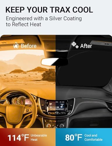 Proadsy Custom Fit Car Windshield Sun Shade for 2013-2023 Chevrolet Trax - Image 3