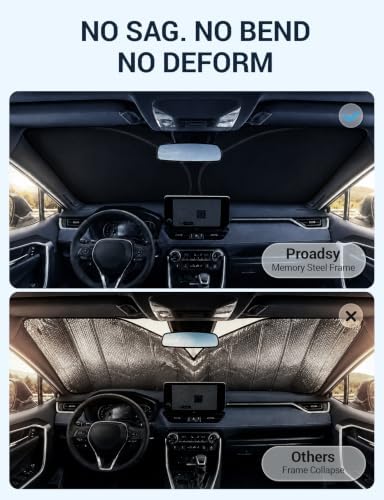 Proadsy Custom Fit 2023-2026 Toyota bZ4X Windshield Sun Shade, Blocks Heat - Image 6