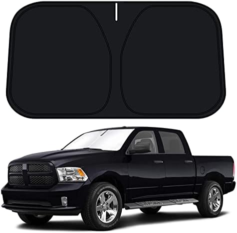 D-Lumina for 2010-2024 2025 Dodge RAM 2500 3500 Windshield Sun Shade, Front Window Sunshade Sun Visor Protector Fit RAM 2500 3500 Accessories Sun Shield Block UV Rays Heat by D-Lumina