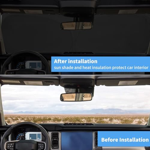Windshield Sun Shade Sun Visor Accessories for Ford Bronco 2025-2021 - Image 5