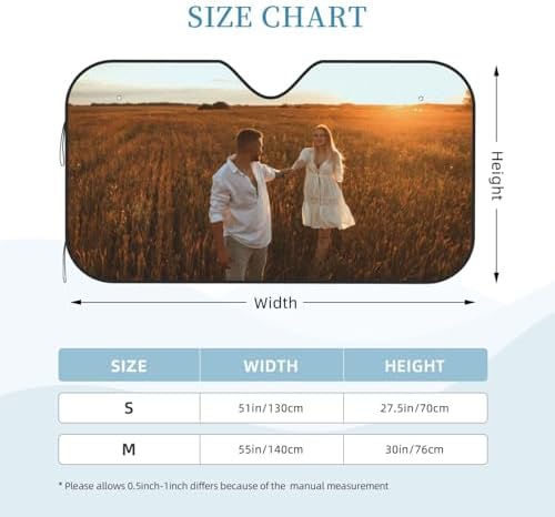 Custom Car Windshield Sunshade Personalized Sun Visor with 1-4 Photo Design Your Own Photo Logo Text Customized Windshield Sun Shade Fit for Most Car Vehicle Windscreens - Image 5