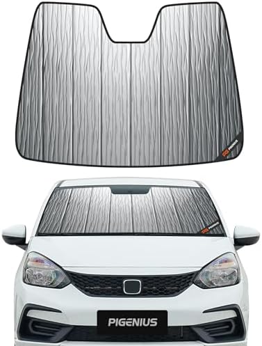 Pigenius Windshield Sunshade for Honda Fit 2015-2020 (Gen 3 / GK5) Hatchback, Reversible Silver/Black by Pigenius
