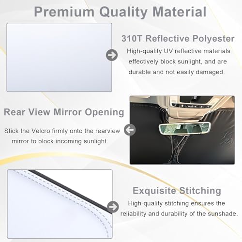 Car Windshield Sun Shade for Honda CR-V 2017-2022, Premium 310T Reflective Polyester UV Blocker, Lightweight Foldable Sun Visor with Storage Pouch - Image 6