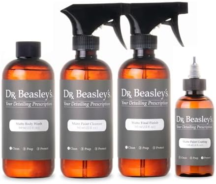 Dr. Beasley's Matte Paint Prescription Detailing Kit with Accessories Included, Designed for Matte Cars and Motorcycles, 100% VOC Free, 2 Years of Protection, 40 Ounce by DrBeasleys