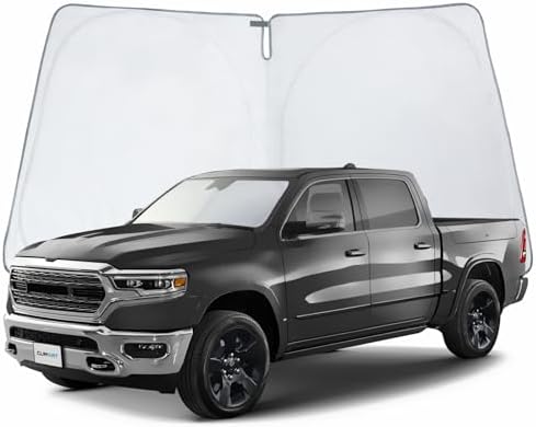 CLIM ART Windshield Sun Shade for Dodge Ram 1500 2019-2026, Custom-Fit Foldable Car Sunshade, Vehicle Sun Protector, Front Auto Windshield Cover, Car Accessories - WS3007 by CLIMART