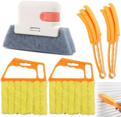 5Pcs Window Blind Cleaning Set, Washable 7 Fingers Duster Brush - Image 2